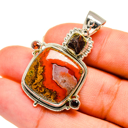 Moroccan Agate Pendants handcrafted by Ana Silver Co - PD11533