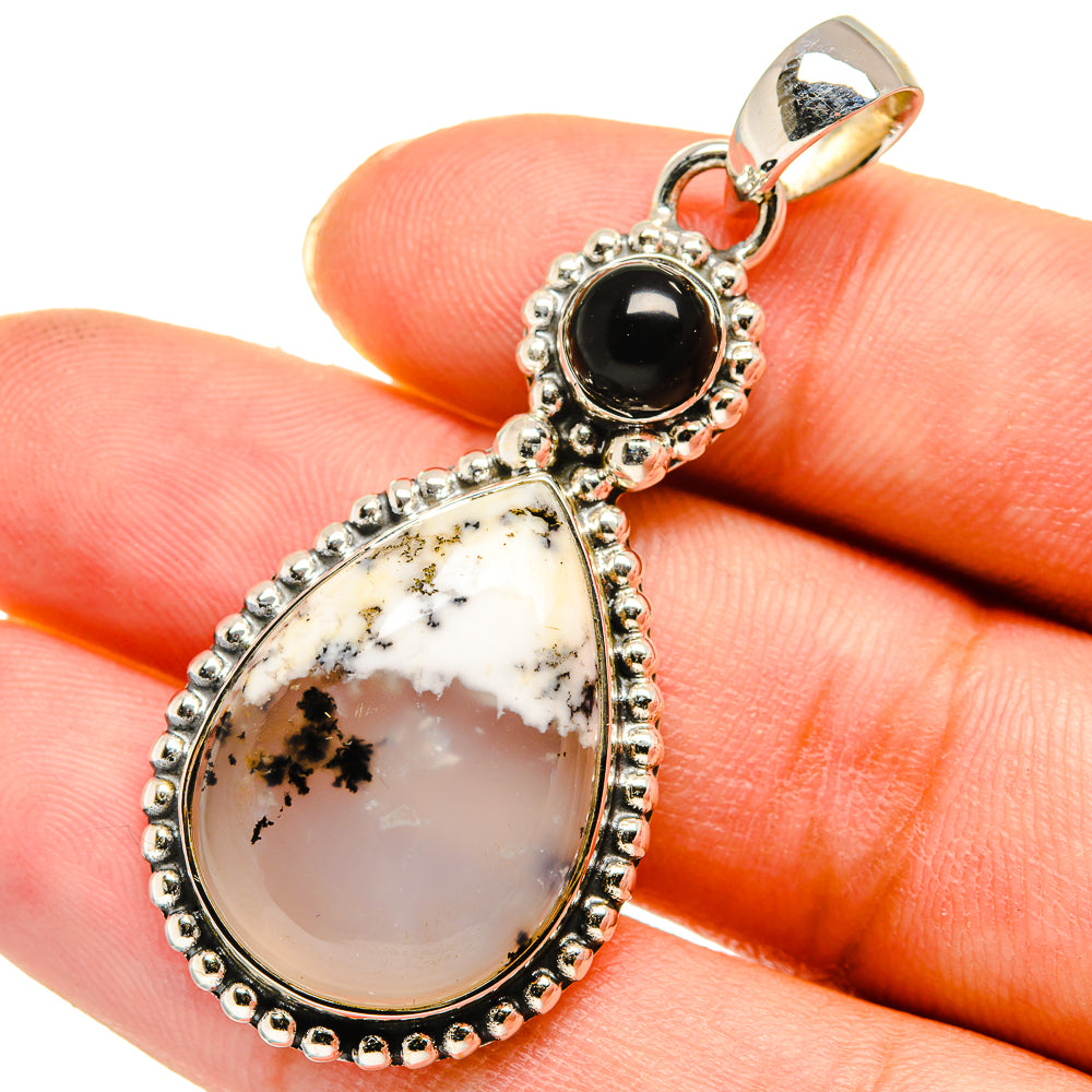 Dendritic Opal Pendants handcrafted by Ana Silver Co - PD11535