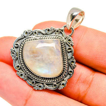 Rainbow Moonstone Pendants handcrafted by Ana Silver Co - PD11537