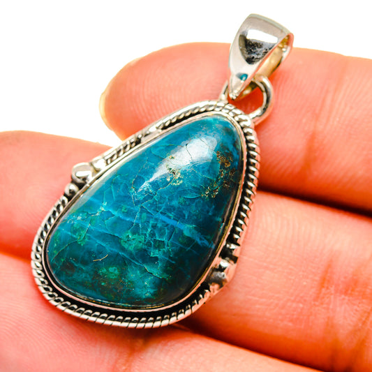 Chrysocolla Pendants handcrafted by Ana Silver Co - PD11540
