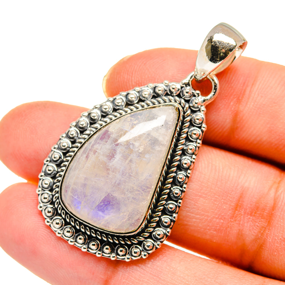 Rainbow Moonstone Pendants handcrafted by Ana Silver Co - PD11543