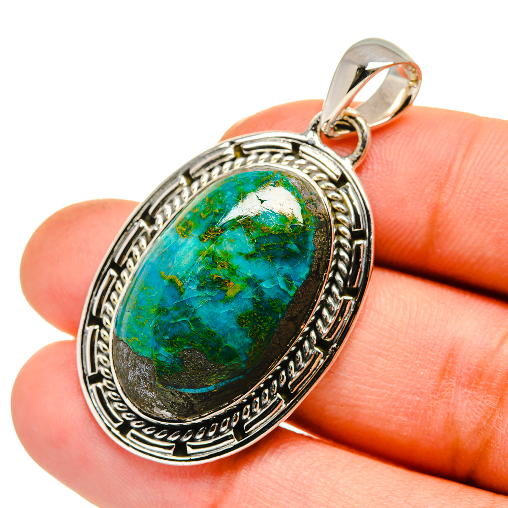 Chrysocolla Pendants handcrafted by Ana Silver Co - PD11544