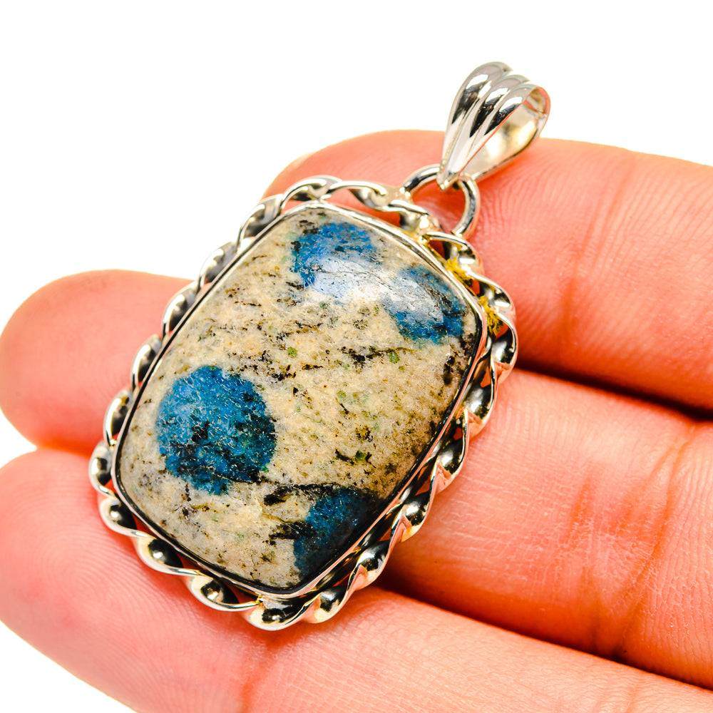 K2 Blue Azurite Pendants handcrafted by Ana Silver Co - PD11548