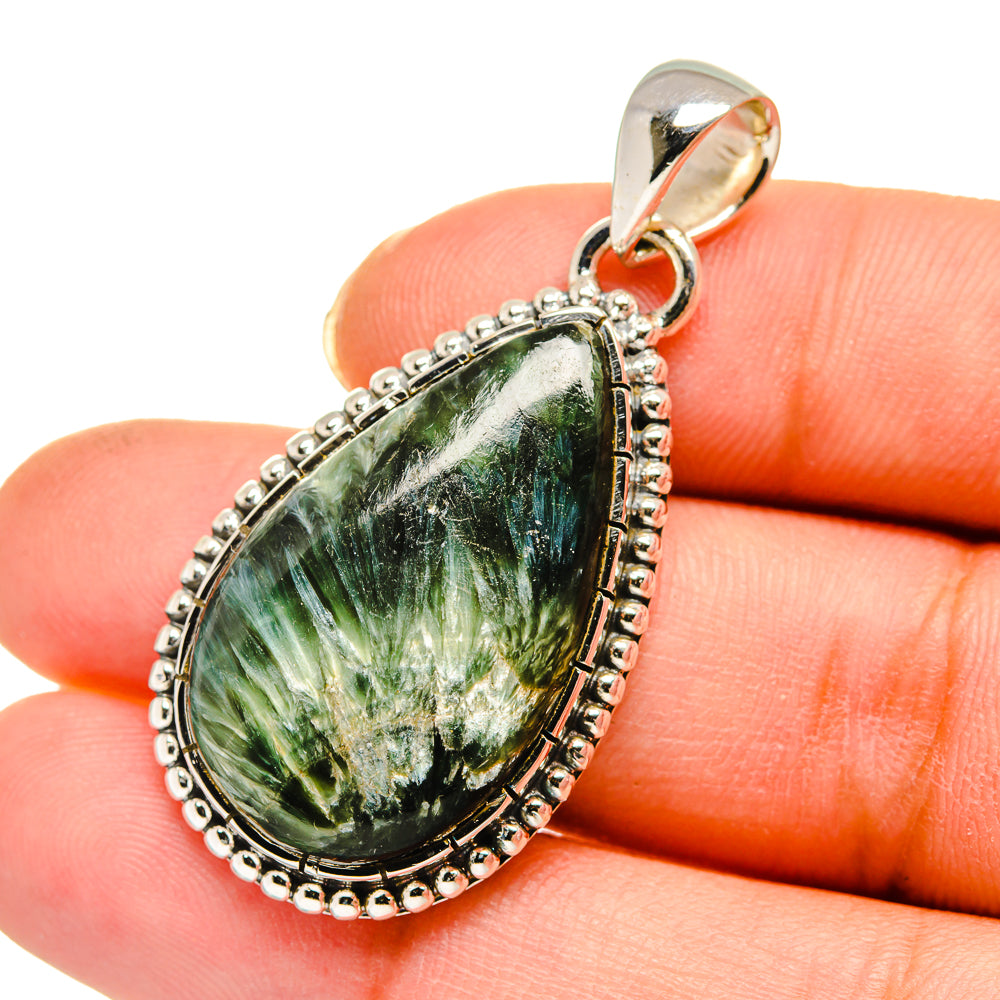 Seraphinite Pendants handcrafted by Ana Silver Co - PD11549