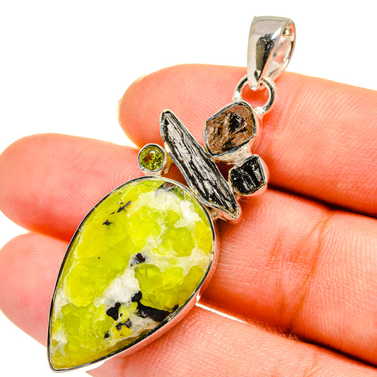 African Green Opal Pendants handcrafted by Ana Silver Co - PD11557