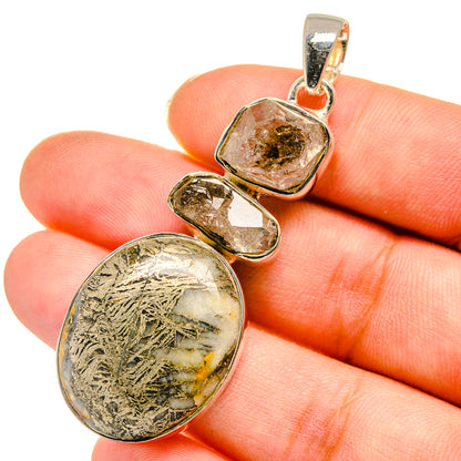 Pyrite Agate Pendants handcrafted by Ana Silver Co - PD11563