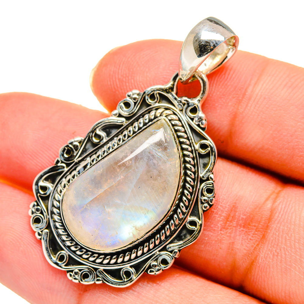 Rainbow Moonstone Pendants handcrafted by Ana Silver Co - PD11568