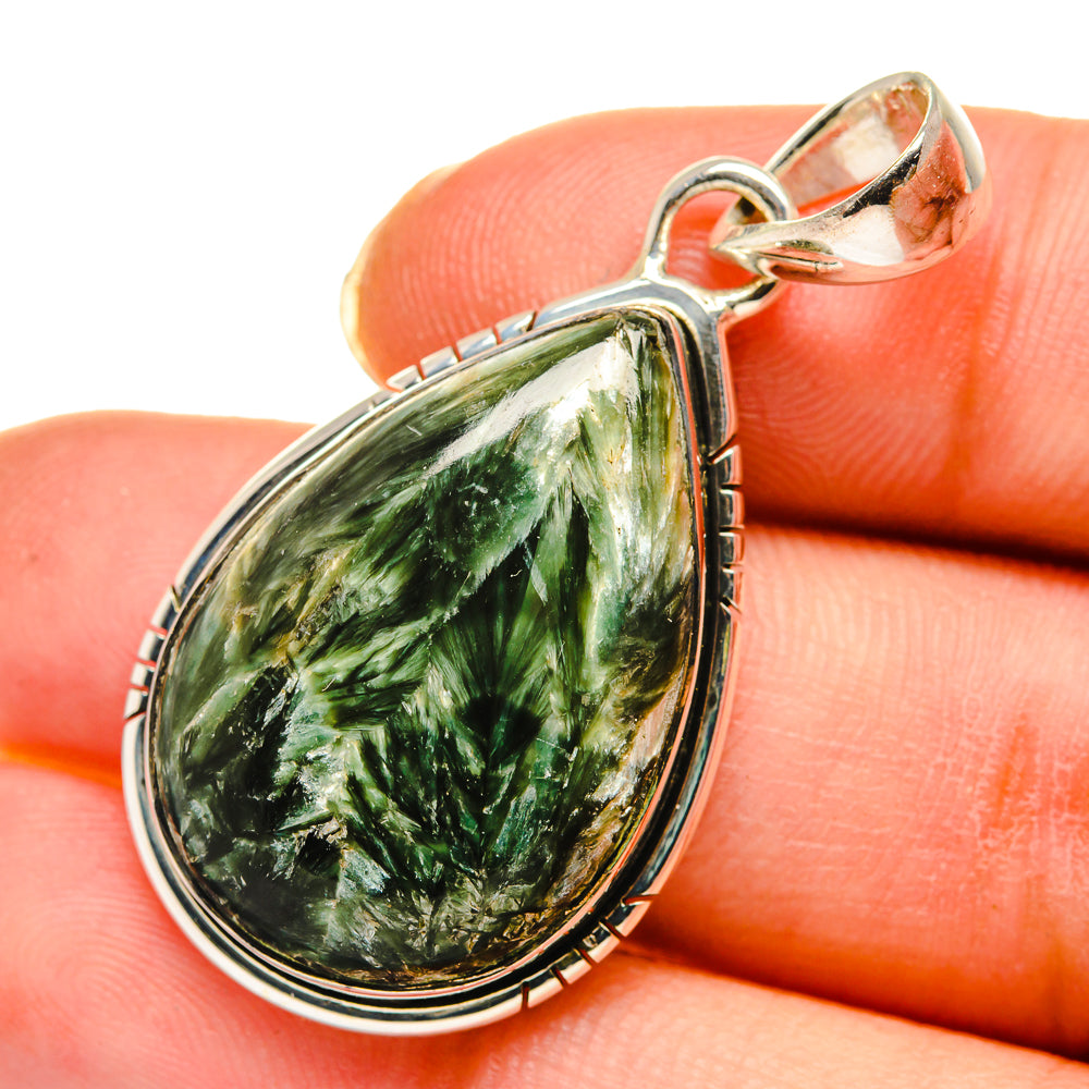 Seraphinite Pendants handcrafted by Ana Silver Co - PD11576