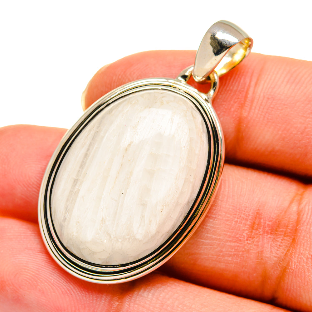 White Scolecite Pendants handcrafted by Ana Silver Co - PD11601