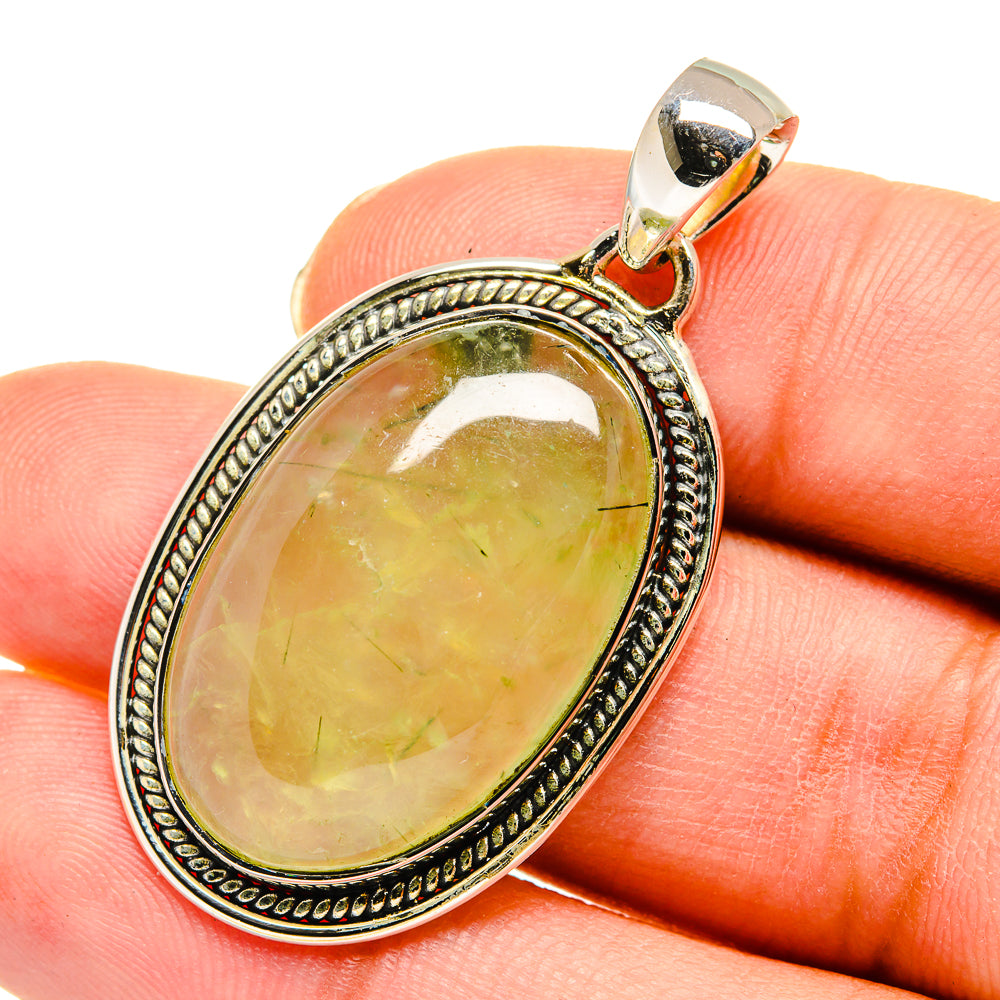 Prehnite Pendants handcrafted by Ana Silver Co - PD11613