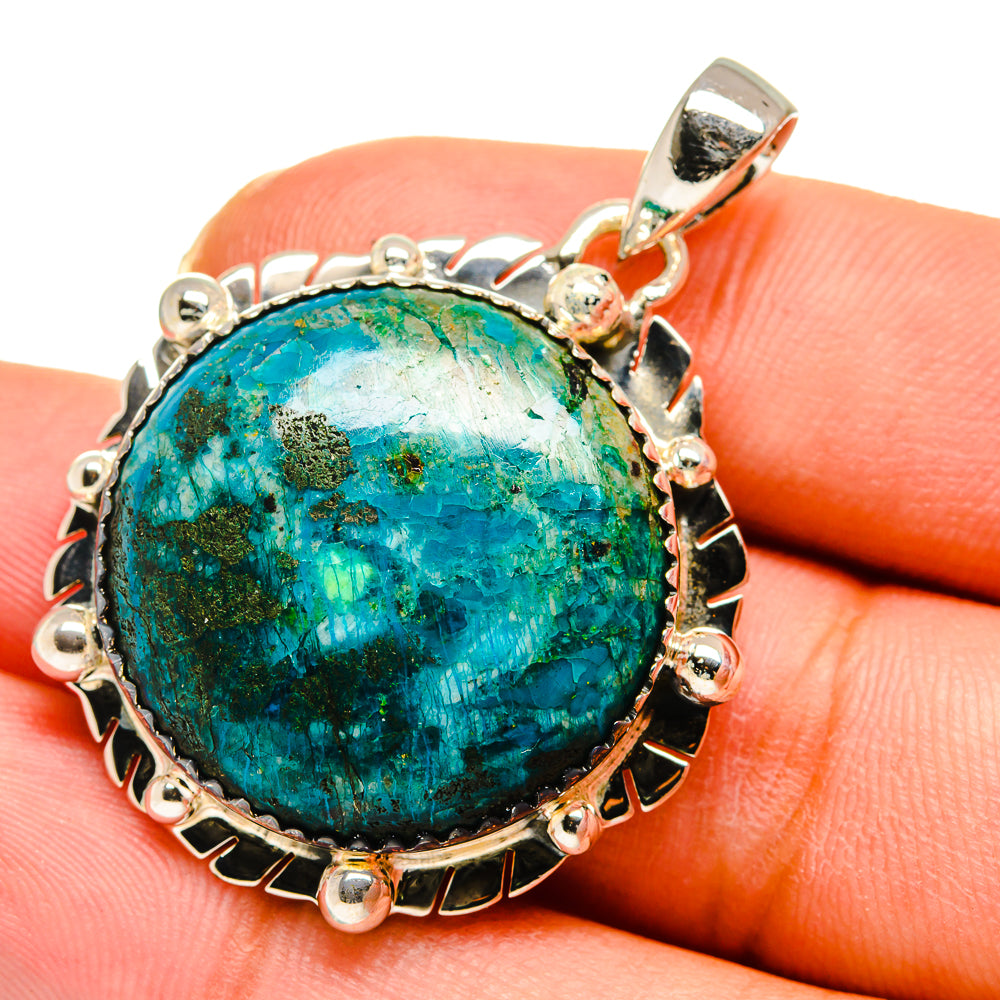 Chrysocolla Pendants handcrafted by Ana Silver Co - PD11614