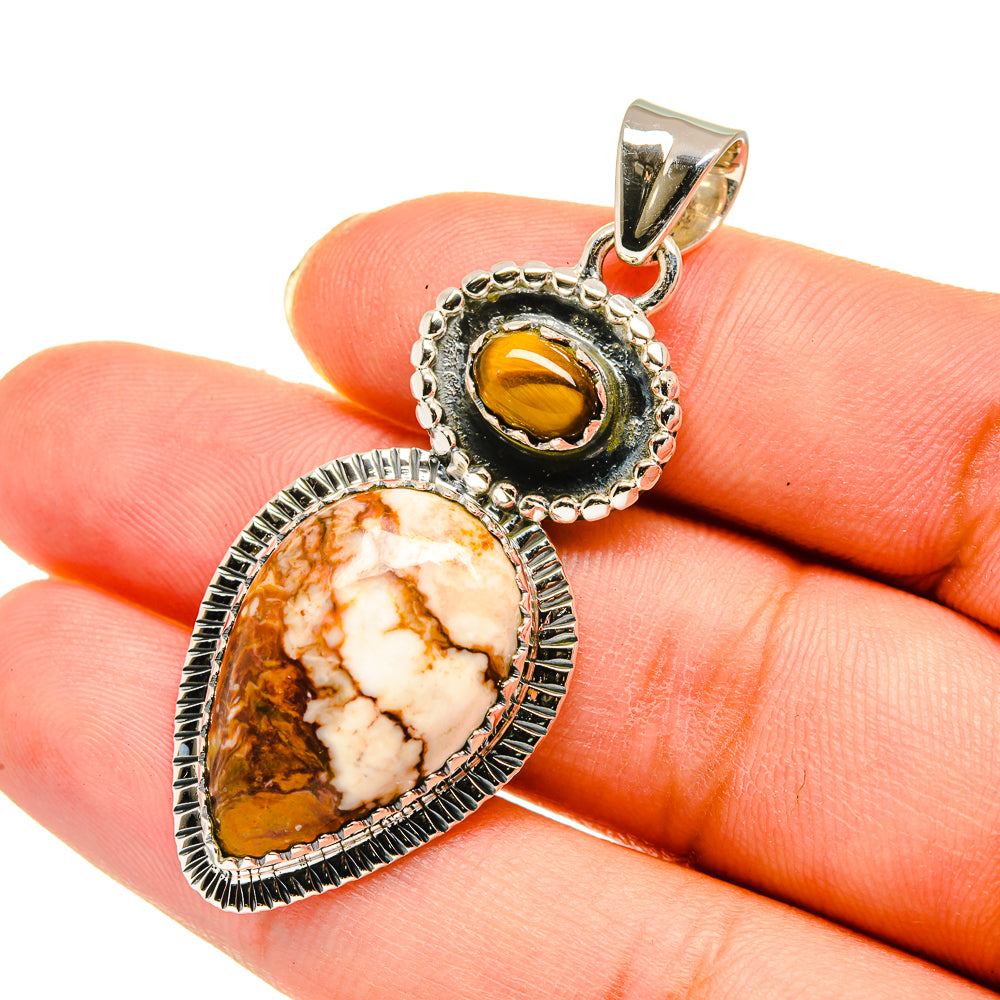 Peanut Wood Jasper Pendants handcrafted by Ana Silver Co - PD11647