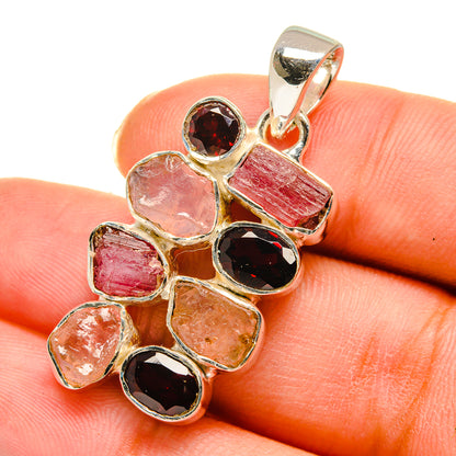 Pink Tourmaline Pendants handcrafted by Ana Silver Co - PD11648