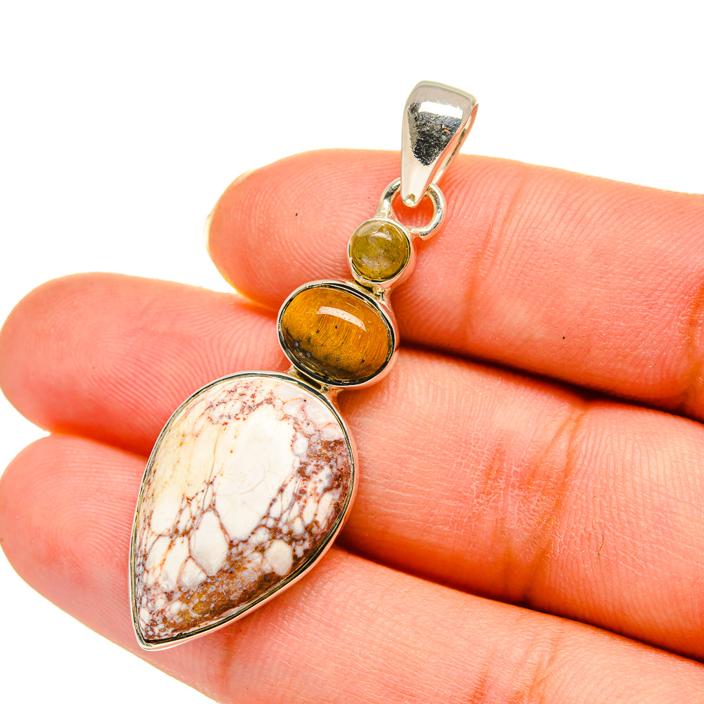 Peanut Wood Jasper Pendants handcrafted by Ana Silver Co - PD11650