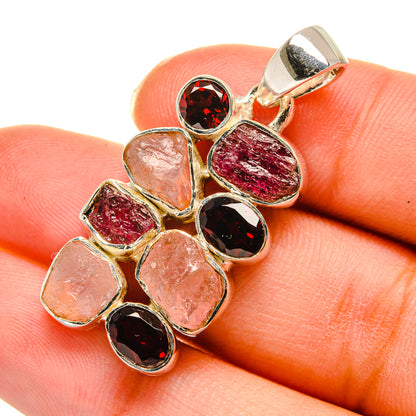 Pink Tourmaline Pendants handcrafted by Ana Silver Co - PD11655