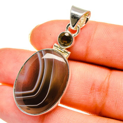 Botswana Agate Pendants handcrafted by Ana Silver Co - PD11660