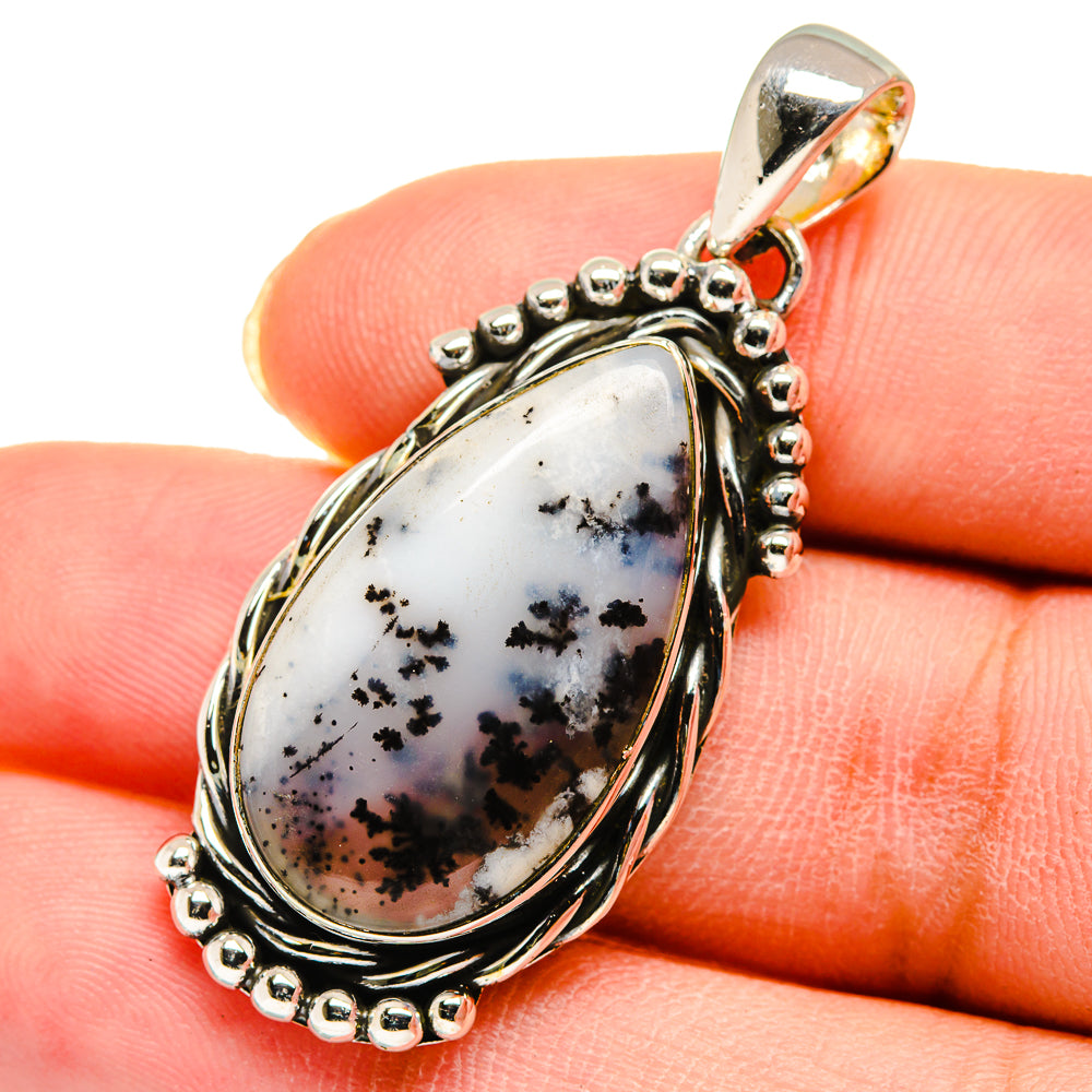 Dendritic Opal Pendants handcrafted by Ana Silver Co - PD11684