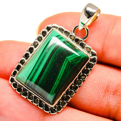 Malachite Pendants handcrafted by Ana Silver Co - PD11689