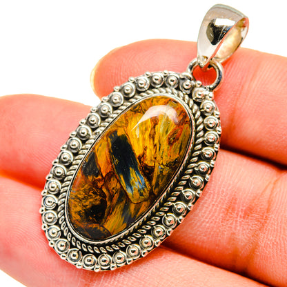 Golden Pietersite Pendants handcrafted by Ana Silver Co - PD11693