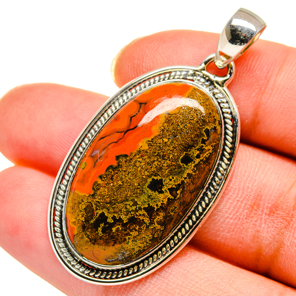 Moroccan Agate Pendants handcrafted by Ana Silver Co - PD11696