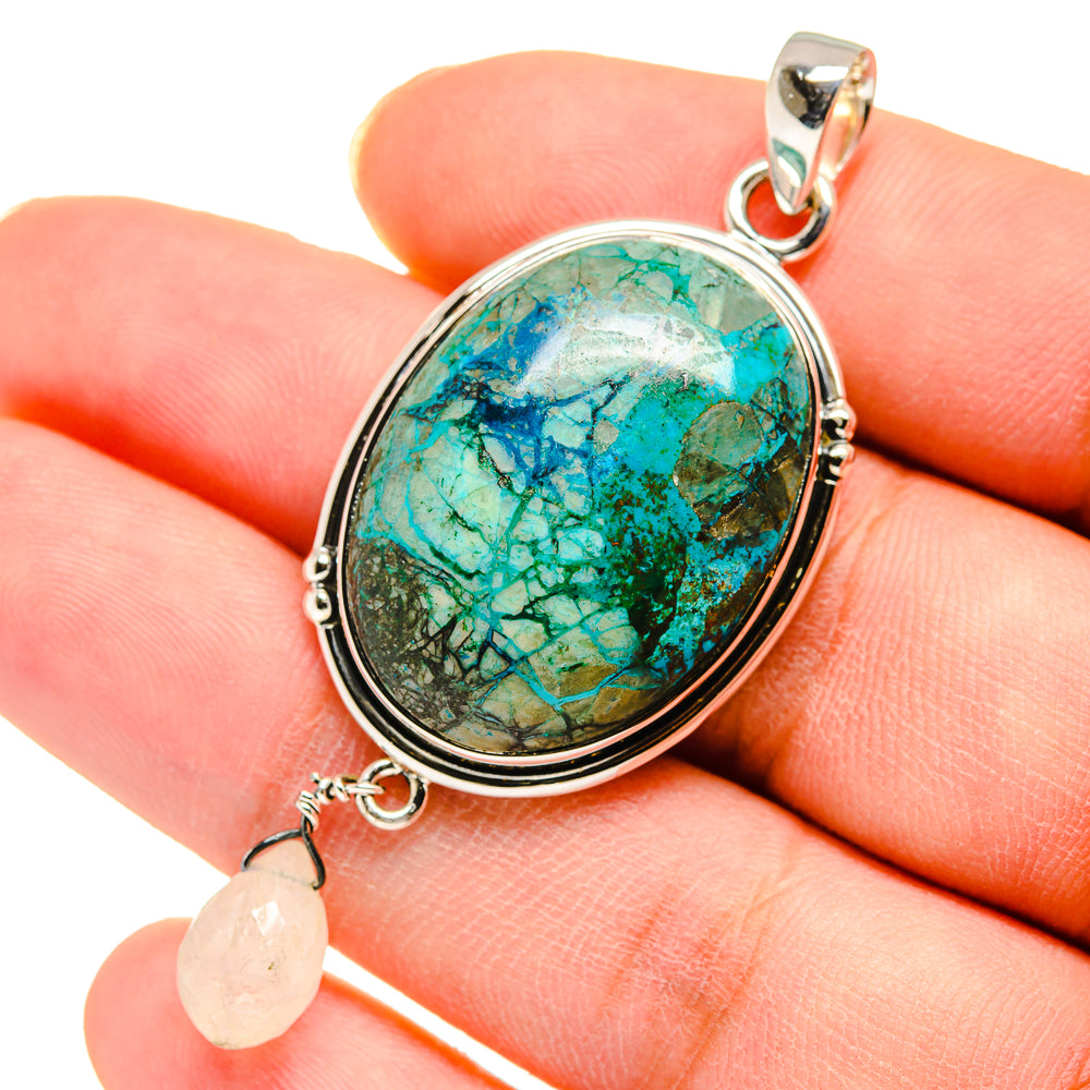 Chrysocolla Pendants handcrafted by Ana Silver Co - PD11704