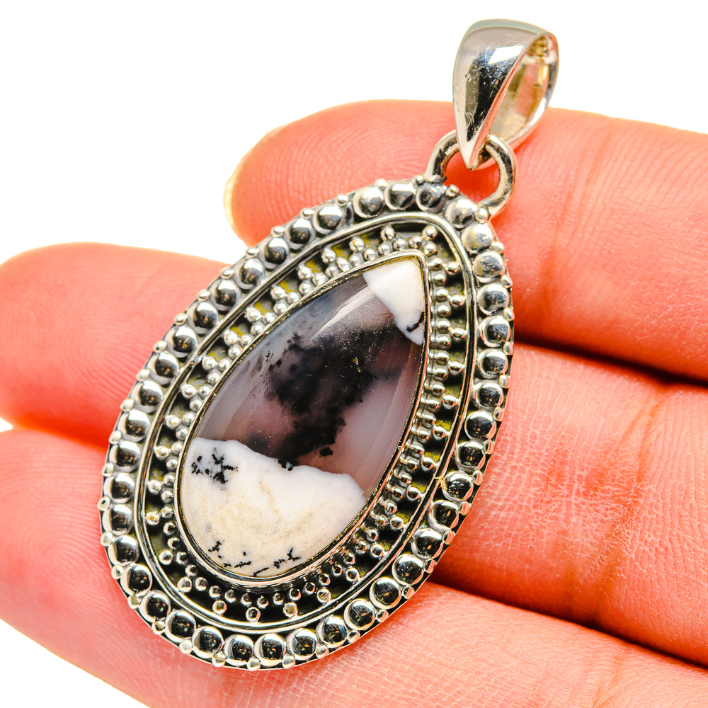 Dendritic Opal Pendants handcrafted by Ana Silver Co - PD11705