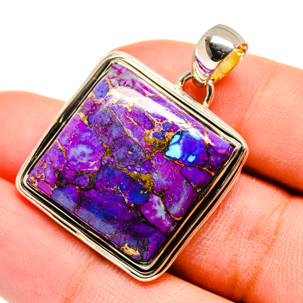 Purple Copper Composite Turquoise Pendants handcrafted by Ana Silver Co - PD11706