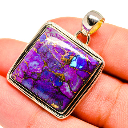 Purple Copper Composite Turquoise Pendants handcrafted by Ana Silver Co - PD11706