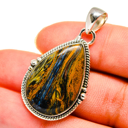 Golden Pietersite Pendants handcrafted by Ana Silver Co - PD11707