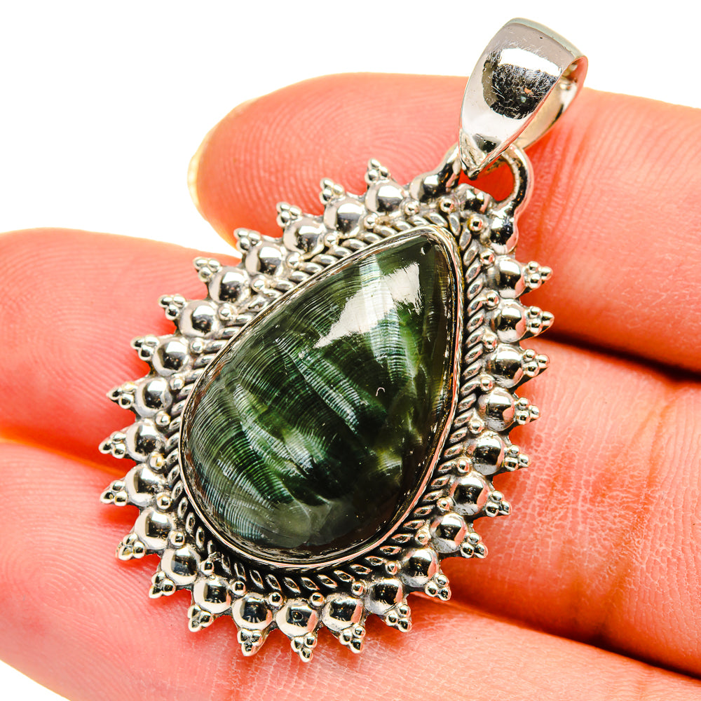 Seraphinite Pendants handcrafted by Ana Silver Co - PD11715