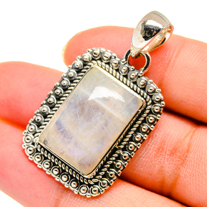 Rainbow Moonstone Pendants handcrafted by Ana Silver Co - PD11718