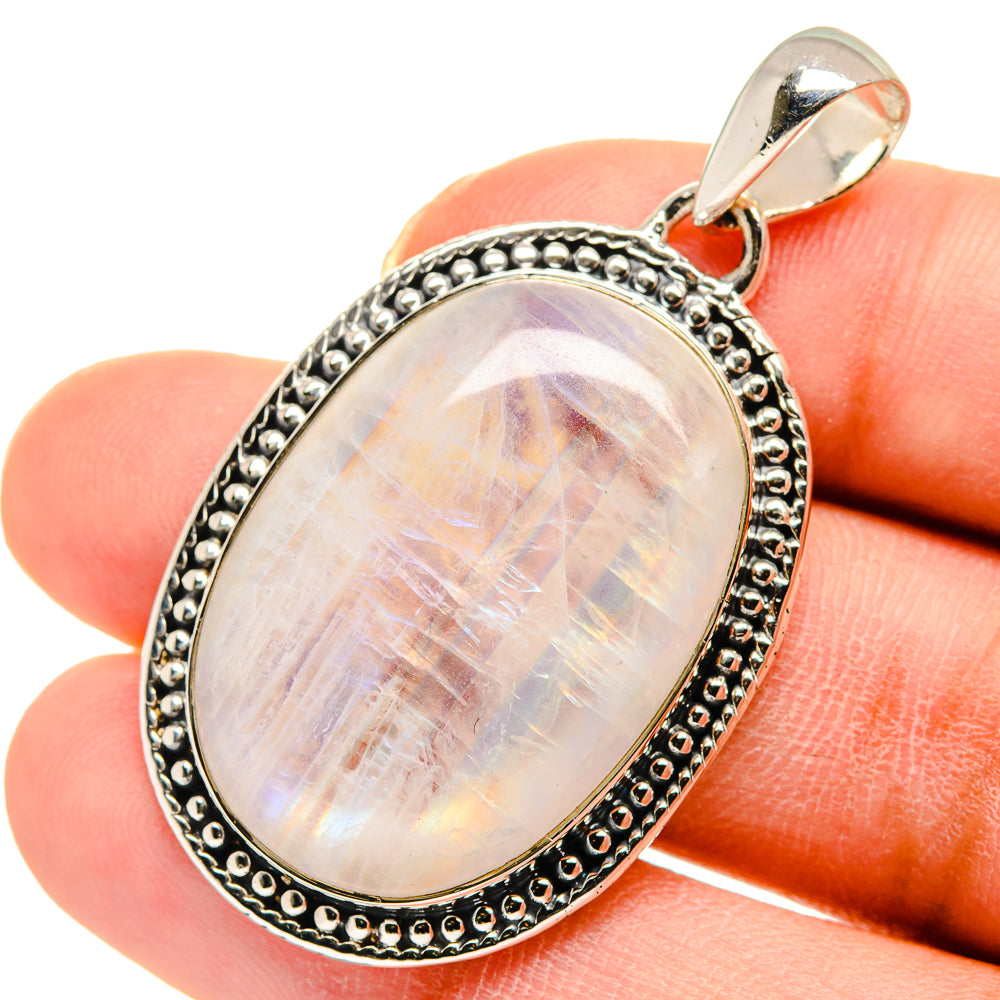Rainbow Moonstone Pendants handcrafted by Ana Silver Co - PD11724