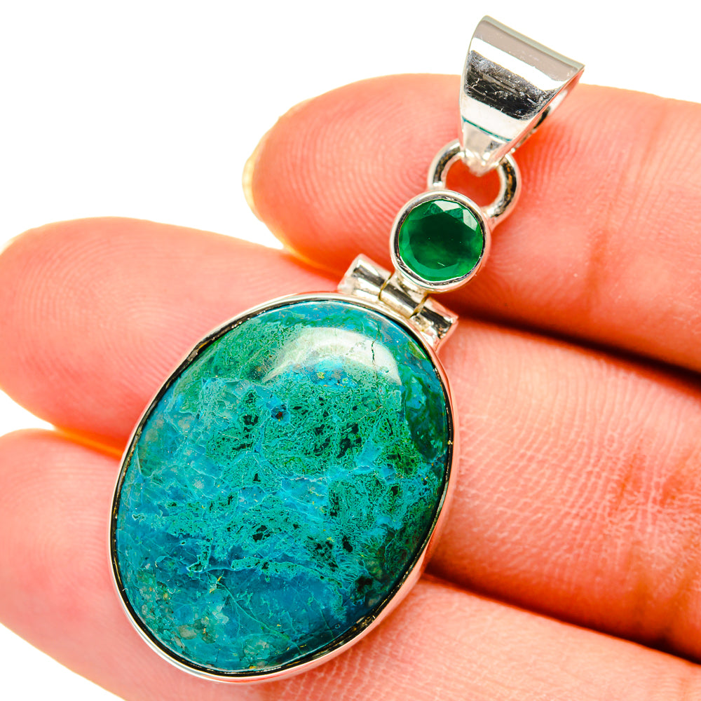 Chrysocolla Pendants handcrafted by Ana Silver Co - PD11728