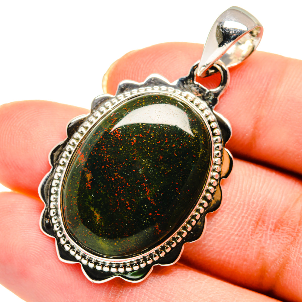 Bloodstone Pendants handcrafted by Ana Silver Co - PD11729