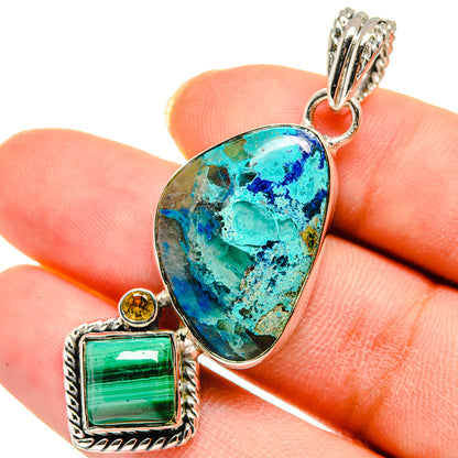 Shattuckite Pendants handcrafted by Ana Silver Co - PD11730