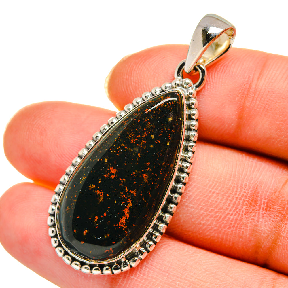 Bloodstone Pendants handcrafted by Ana Silver Co - PD11733
