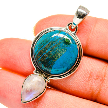 Chrysocolla Pendants handcrafted by Ana Silver Co - PD11739