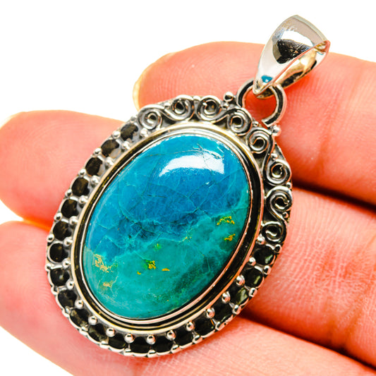 Chrysocolla Pendants handcrafted by Ana Silver Co - PD11746