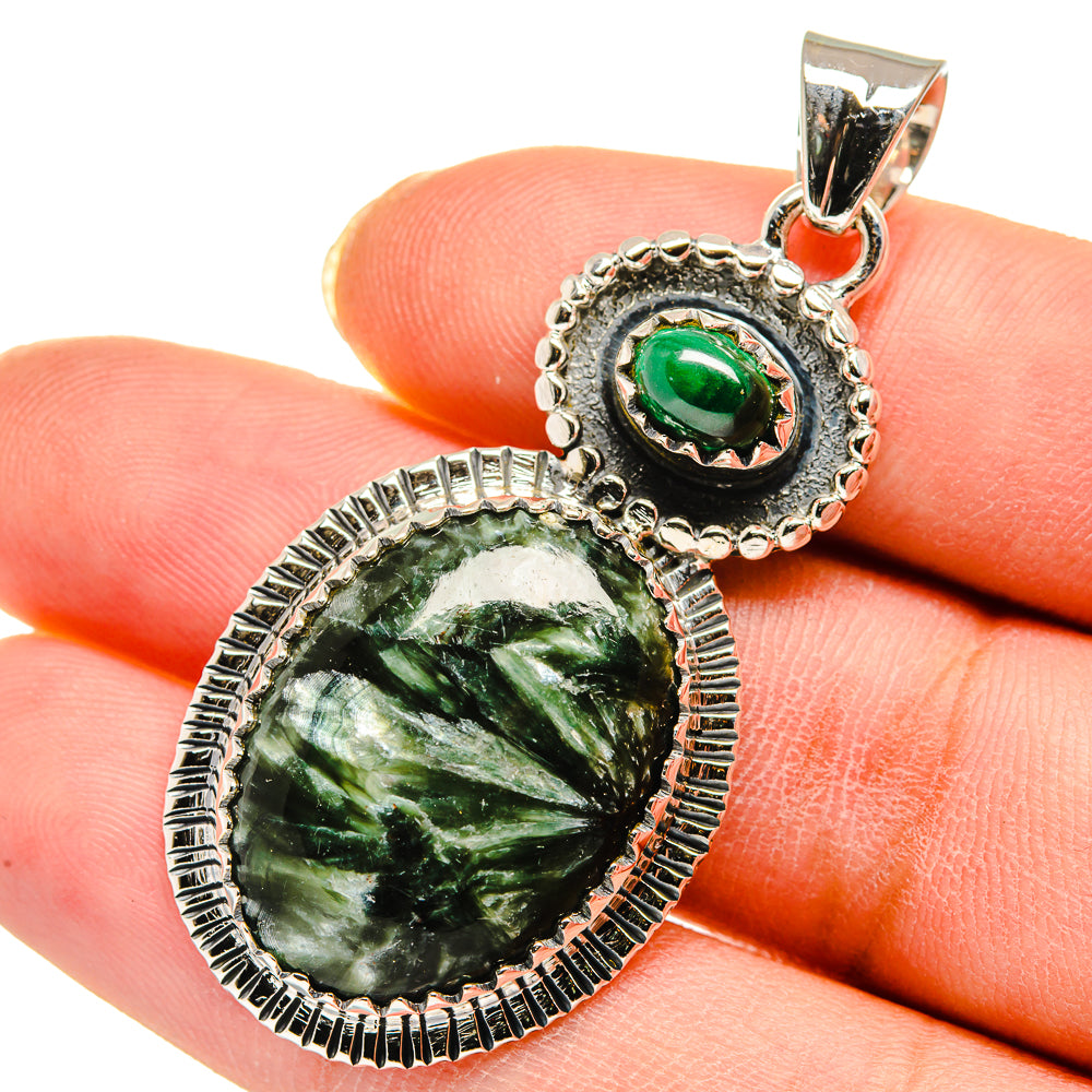 Seraphinite Pendants handcrafted by Ana Silver Co - PD11748