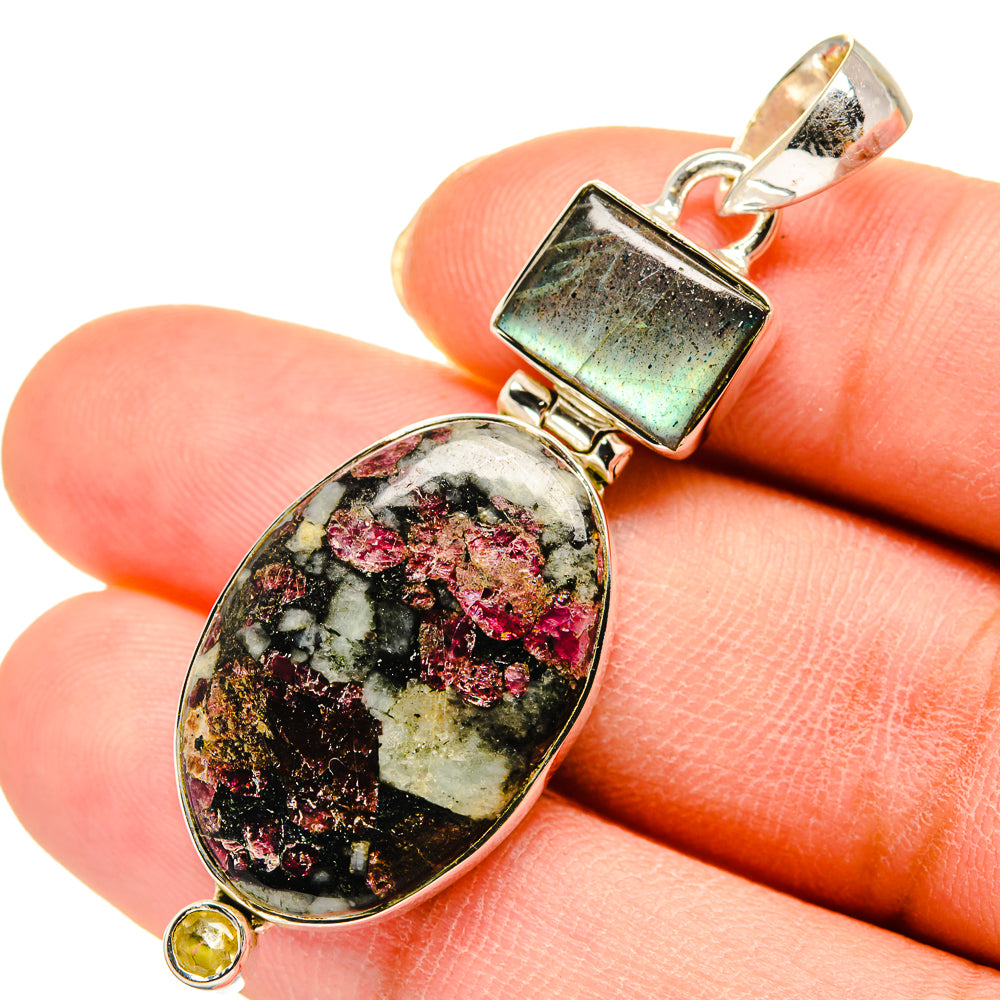 Russian Eudialyte Pendants handcrafted by Ana Silver Co - PD11750