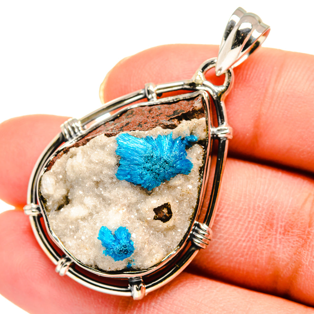 Cavansite Crystal Pendants handcrafted by Ana Silver Co - PD11754