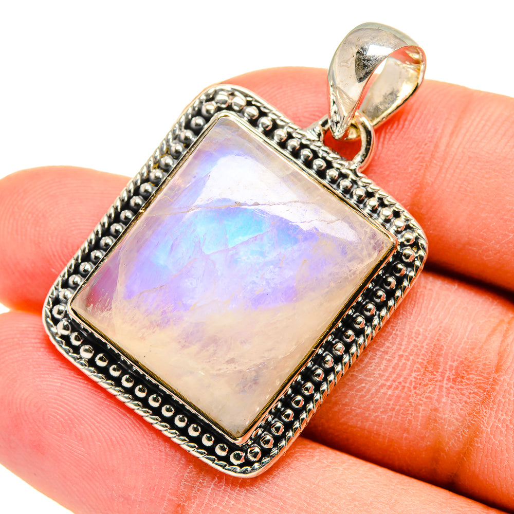 Rainbow Moonstone Pendants handcrafted by Ana Silver Co - PD11755