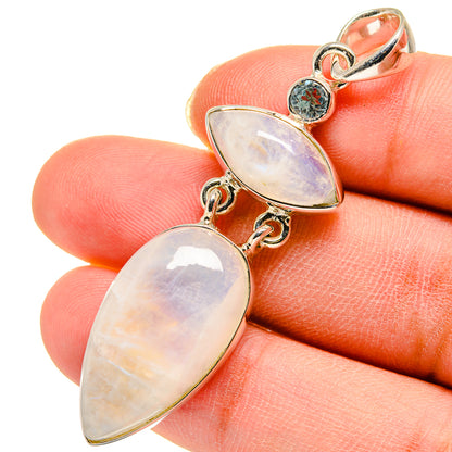 Rainbow Moonstone Pendants handcrafted by Ana Silver Co - PD11761