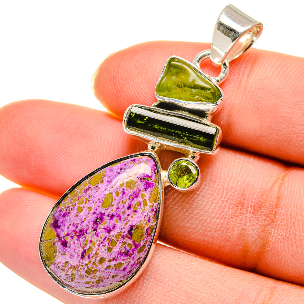 Stichtite Pendants handcrafted by Ana Silver Co - PD11764
