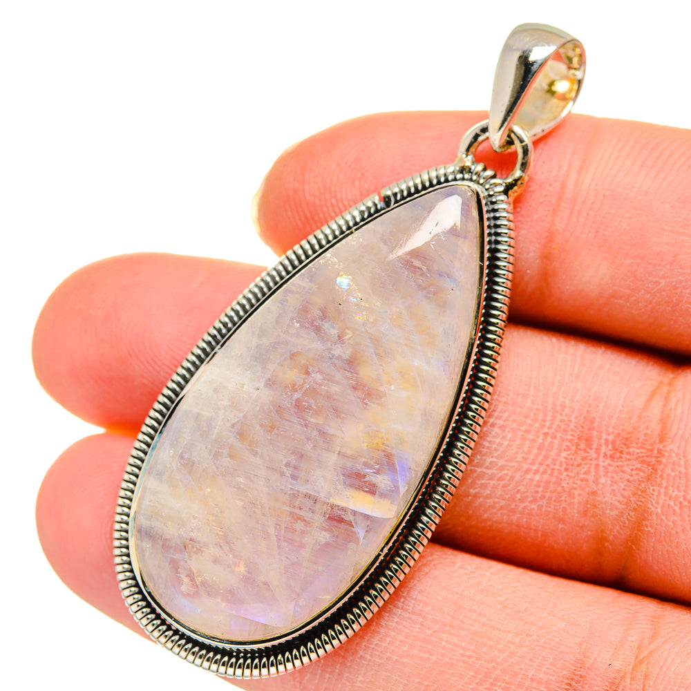 Rainbow Moonstone Pendants handcrafted by Ana Silver Co - PD11765
