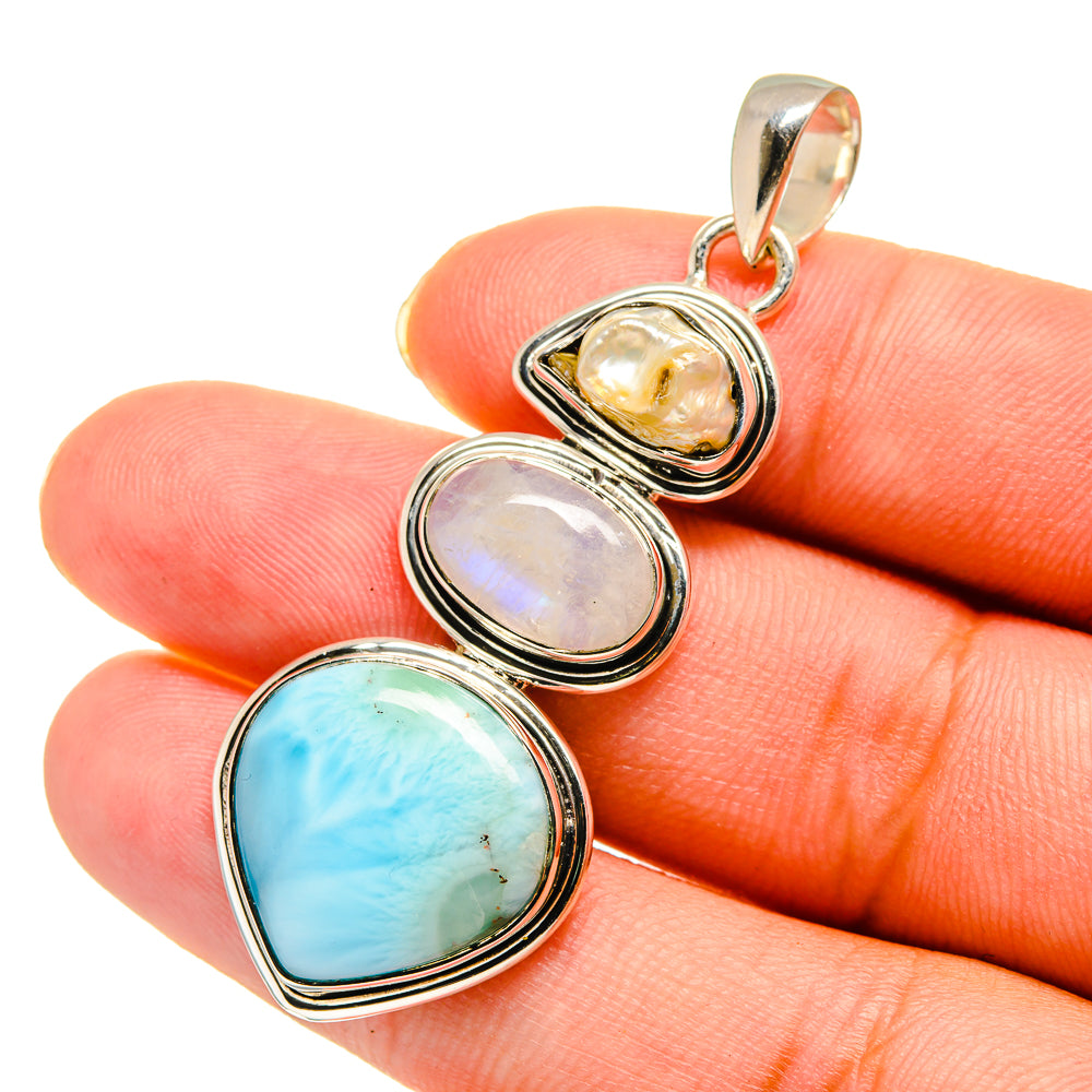 Larimar Pendants handcrafted by Ana Silver Co - PD11766