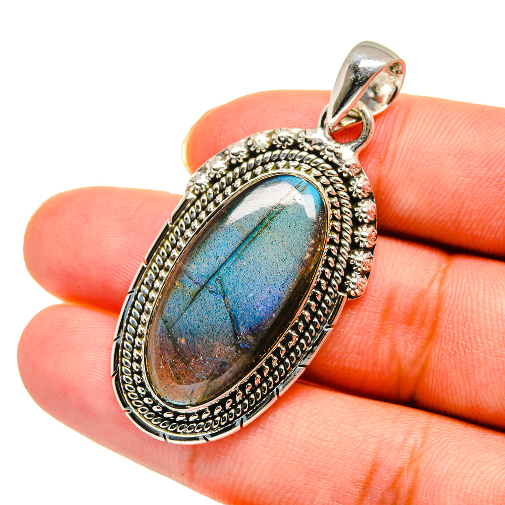 Labradorite Pendants handcrafted by Ana Silver Co - PD11767