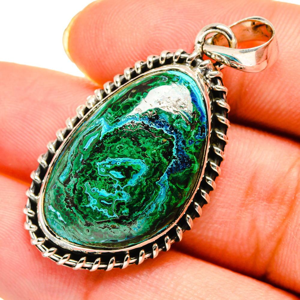Chrysocolla Pendants handcrafted by Ana Silver Co - PD11779