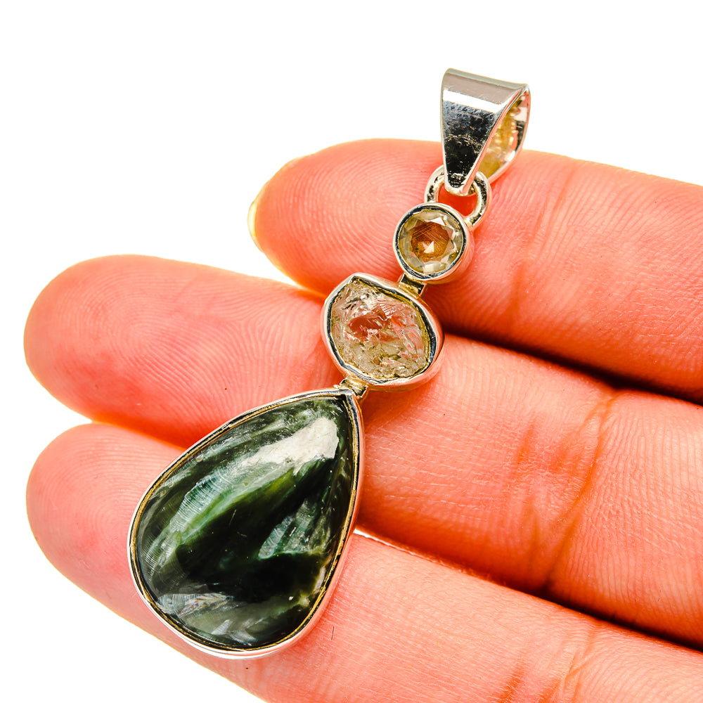 Seraphinite Pendants handcrafted by Ana Silver Co - PD11780