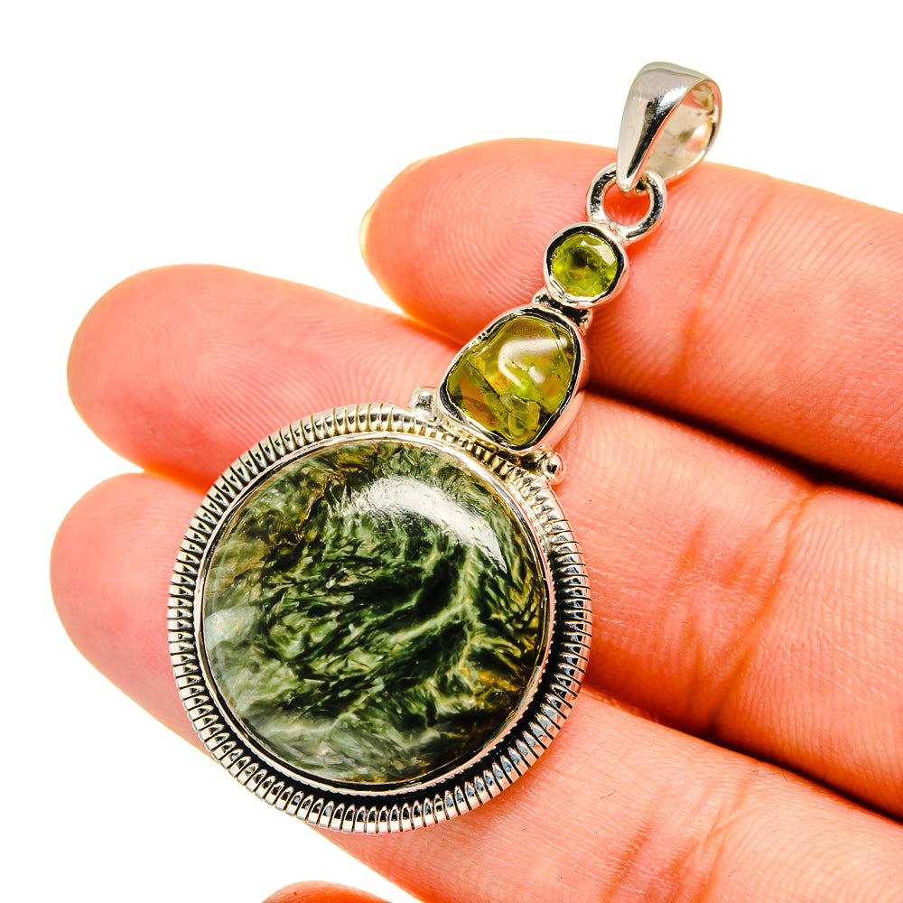 Seraphinite Pendants handcrafted by Ana Silver Co - PD11785